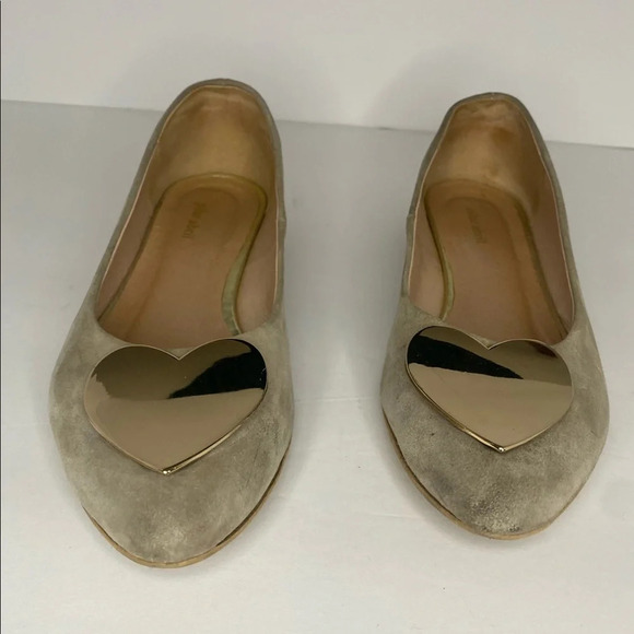 ❤️ Pilar Abril Gold suede shoes size 39 - Picture 2 of 8